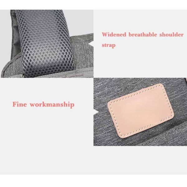 Large Capacity Mom Baby Bag Multi-function Waterproof Outdoor Travel Diaper Bag With USB Charging For Baby Care