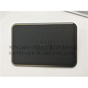 Golden chrome plated shower head hand shower set square overhead shower rain