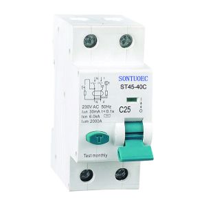China IEC 61009 2P Plastic 6KA 36mm RCBO Circuit Breaker on sale