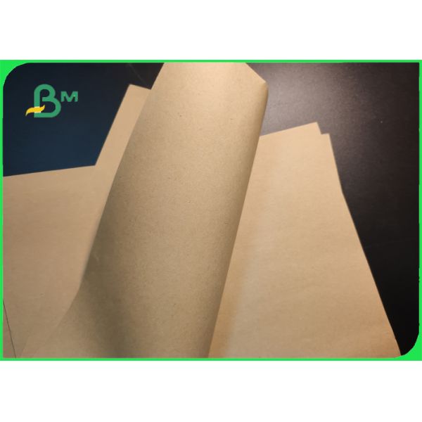 Food Grade 1100mm Brown Kraft Paper Roll For Shoe Box Folding Resistance