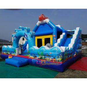 Water - Proof Tarpaulin EN71 Inflatable Bouncer Slide