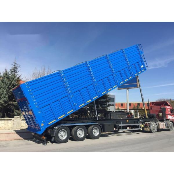 CIMC high strength iron 3 axle 30-70 ton transport coal ore gravel sand mining building material end dumper tipper semi trailer