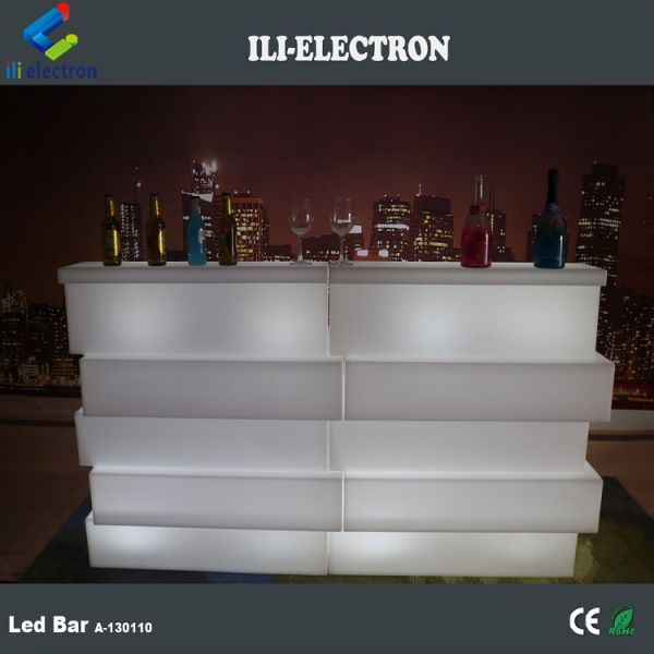 Plastic LED Mobile Bar Table 16 Colors Changing water resistant