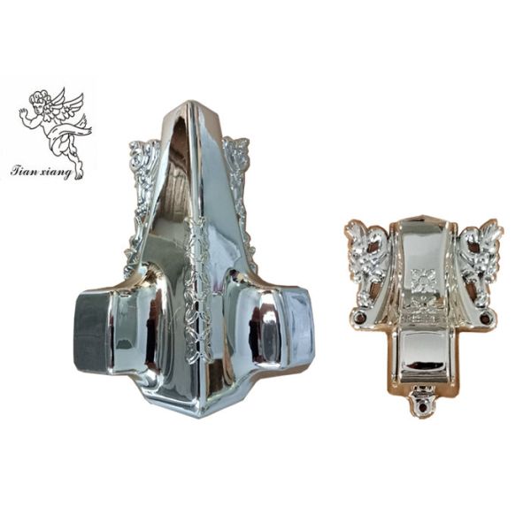 PP OR ABS Plastic Customized Gold-plating Coffin Parts For Funeral Decoration