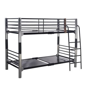 Queen Over Double Stackable Army Metal Bunk Bed Frame