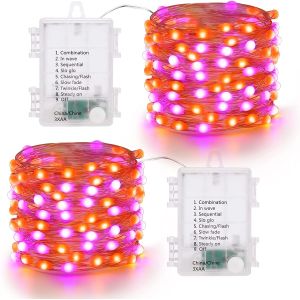 Halloween Battery Operated Christmas Lights 60 Hours 6V With 1.5M Cable
