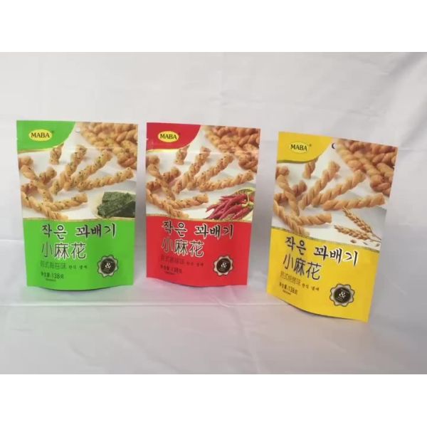 Custom Flexible Plastic Standing Up Zipper Pouch Food Packaging Frosted Matte