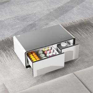 Modern Wireless Charging Refrigerator with Refrigerated Drawers and Smart Coffee