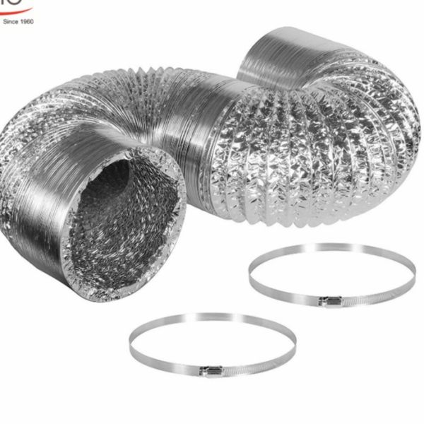 Buy 100Mu 25MM Aluminium Foil Flexible Duct For Ventilation at wholesale prices
