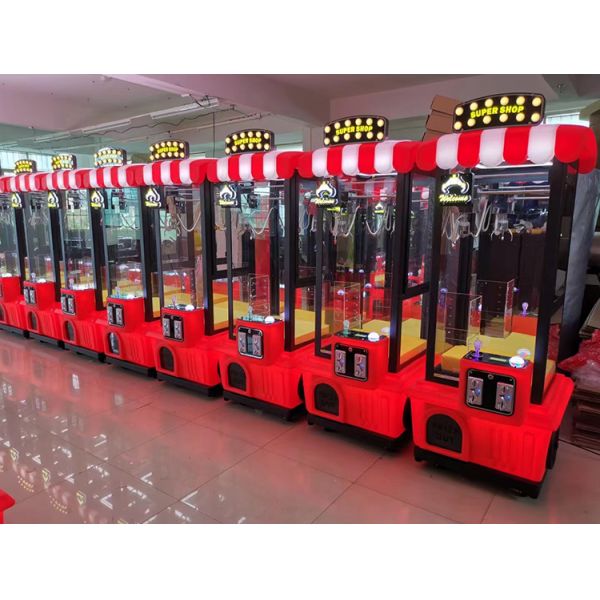 New Hot Sale Playfun Super Shop Mini Crane Claw Machine Coin-operated Game Toy Grab Machine