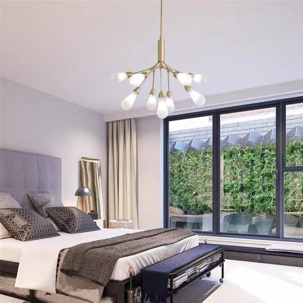 Luxury Pendant Lamp Glass Ball Chandeliers Decor Light Fixtures Magic Bean Ceiling Modern Glass Pendant Lamps