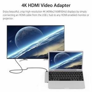 Newest Type-C USB C Hub Macbook Pro Thunderbolt 3 Dock, HomeSpot Aluminum USB