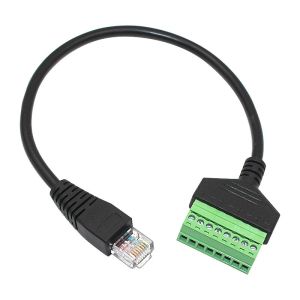 Female or Male RJ45 8P8C Connector to 8 Pin Screw Terminals Converter Adapter