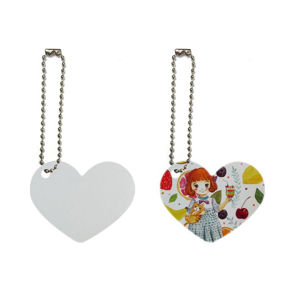 White Aluminum Sublimation Dog Tag Blanks Double Sided Printing Id Name Pet Tags Pendant Ornament