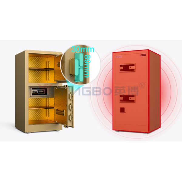 Fingerprint Digital Lock Home Safety Safe Box H1000mm Gold YB/RS-100D