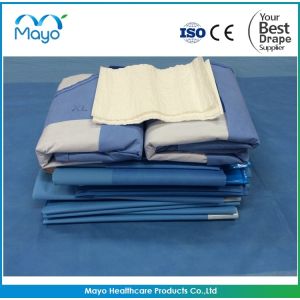 Sterilized Nonwoven Hip Drape Pack Disposable Sterile Fenestrated Drape