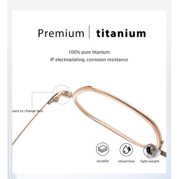 Super Elastic Acetate Titanium Glasses , For Ultra Light Glasses Adults