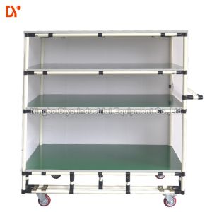 Heavy Duty Industrial Handpush Tote Cart White Lean Pipe Trolley