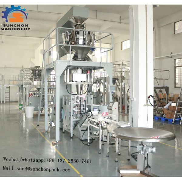 Food Grain Chips Rice Snack Nut Sugar Automatic Packaging Machine With PLC +