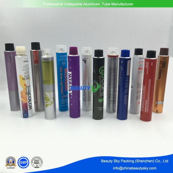 Export printed Metal Tube Empty Aluminium Tubes for Hair Color cream for US