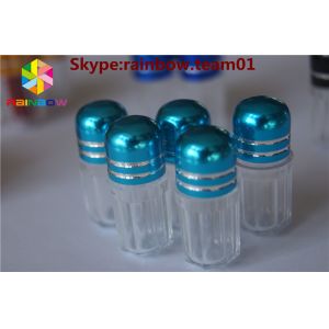 Plastic container capsule sex pill bottle with metal cap wholesale pill bottles