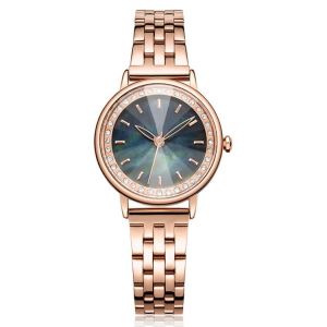 3ATM Waterproof Genuine Diamond Quartz Watch Tempered Glazed