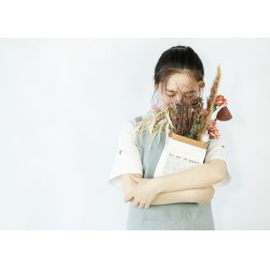 Fresh Green Dust Proof Barista Canvas Aprons For Adults