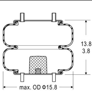 Rubber Industrial Air Springs Goodyear Super Cushion 2B14-366 Firestone W01-358