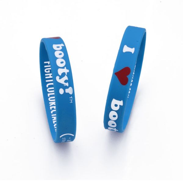 Customized Plate Vulcanizing Equipment Produce Silicone Bracelet With Red And Blue Color