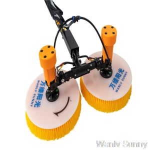 Innovative Two Disc Brushes for Remote Control Cold Water Cleaning of PV Solar