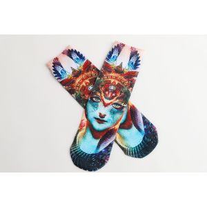 Sweat Absorbent Antislip Digital Print Socks Eco Friendly