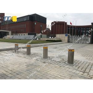High Visible Electric Rising Bollards Hot Dipped Galvanized Surface Treatment
