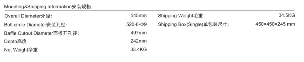 21'' Double Ferrite Magnet 1.2khz 20000 Watt Subwoofer