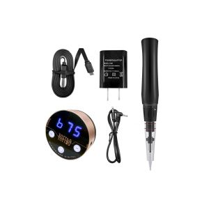 Black Wireless Digital Semi Permanent Makeup Machine Kit Tattoo Gun