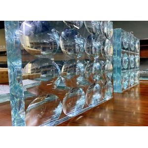 3D Shape Pattern SGP Laminated Glass , Carved Custom Laminated Glass