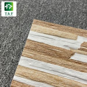 Plaid Textured Glazed Ceramic Tiles 300X600 Matte Finish Wall Tiles