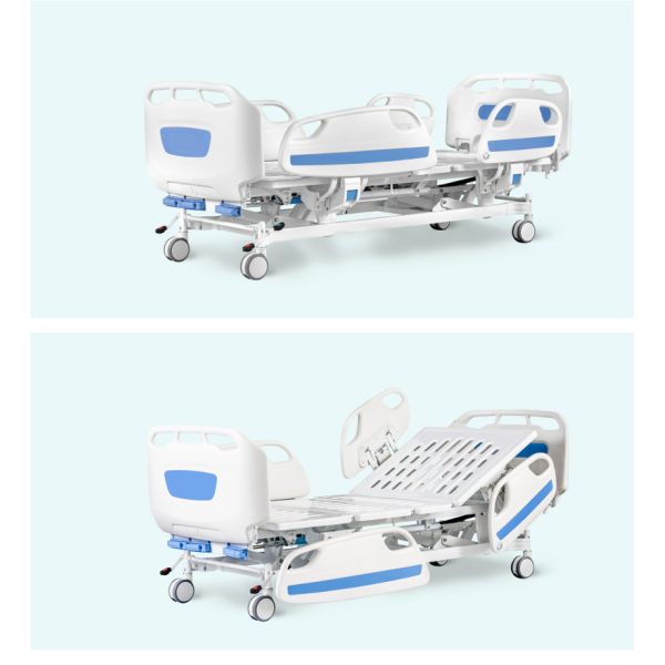 China Products Economic Icu Hospital Bed With Headboard And Guard Rails