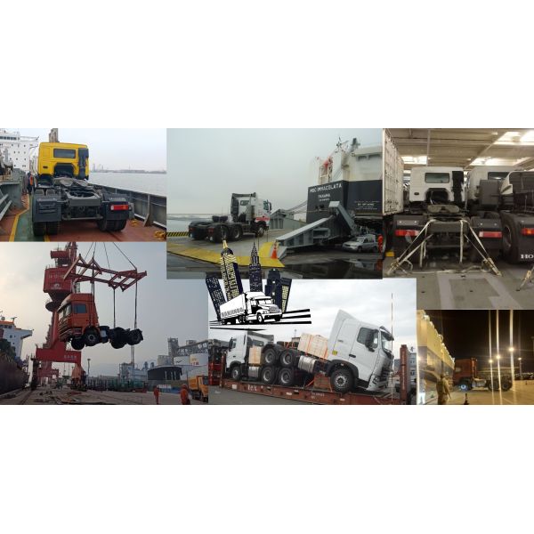 WD615.47 Engine Model SINOTRUK 6X4 HOWO 7 Trailer Tractor Truck Head in Red Color for Your Customer's Requirements