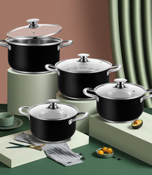 Restaurants 5pcs Stainless Steel Straight Pot Quality Kitchenware and Cookware