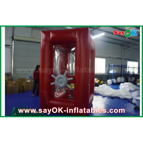 Clear Inflatable Tent 2x2 M Cash Grab Machine Inflatable Money Booth With PVC Material