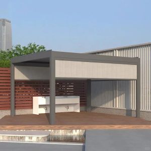 Outdoor Aluminium Manual Operation Pergola And Automated Pergola Louvered Top