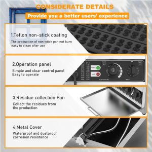 2024 Year Voltage 220v 20 Pcs Cast Iron Mini Bear Shaped Taiyaki Waffle Maker