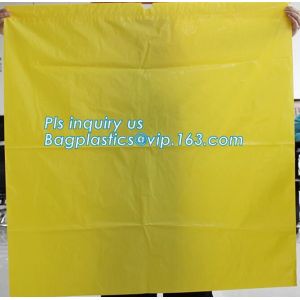 Super Jumbo Large Drawstring Autoclavable Biohazard Bags, Thick Polyethylene Bag