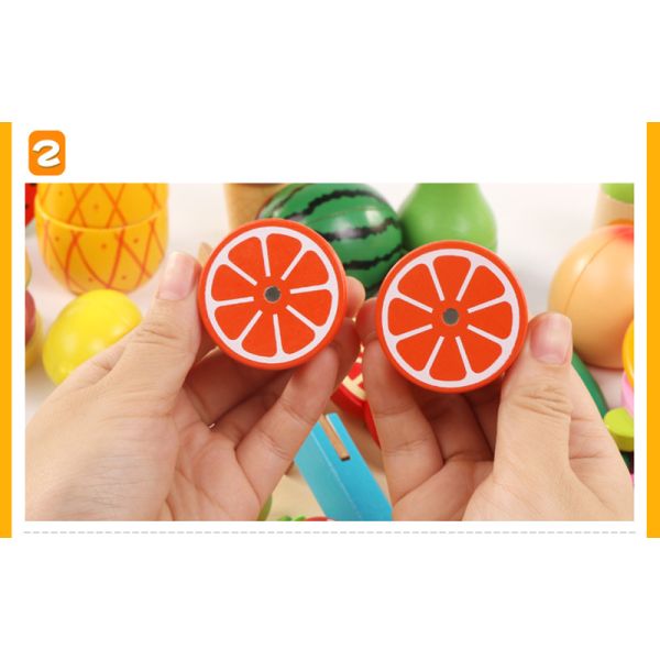 Montessori Kitchen Pretend Toy For Children Cutting Fruit Vegeta