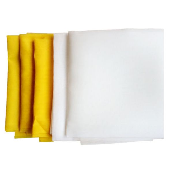 Buy 0.1 - 3.7m Width White Color Screen Printing Mesh 55 Micron Improved Fabric Strength at wholesale prices