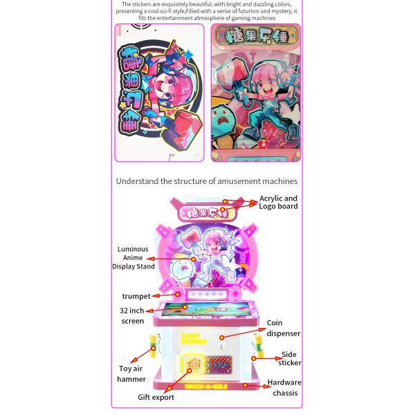 Kids Arcade Games Factory Direct Coin-Operated Whack-A-Mole Machine