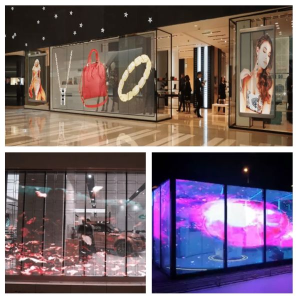 High Brightness P4 - 8mm LED Mesh Screen Outdoor Film Type Self Adhesive