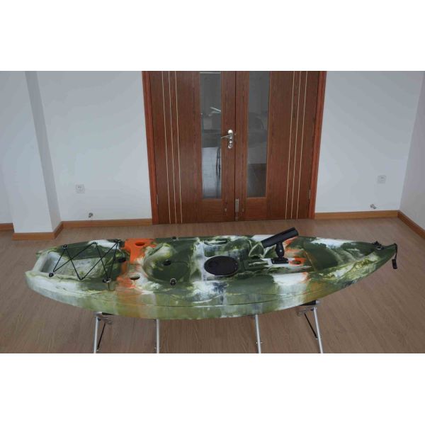Buy Innovative Design Kids Plastic Kayak Military Camo Painted Child Boat Adjustable Rod Holder at wholesale prices