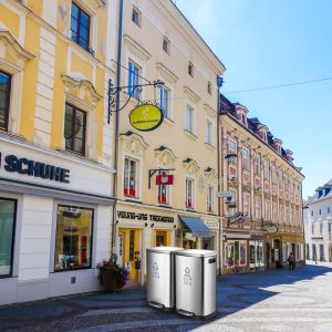 China 100 Liter 673mm Height Stainless Steel Outdoor Trash Can on sale