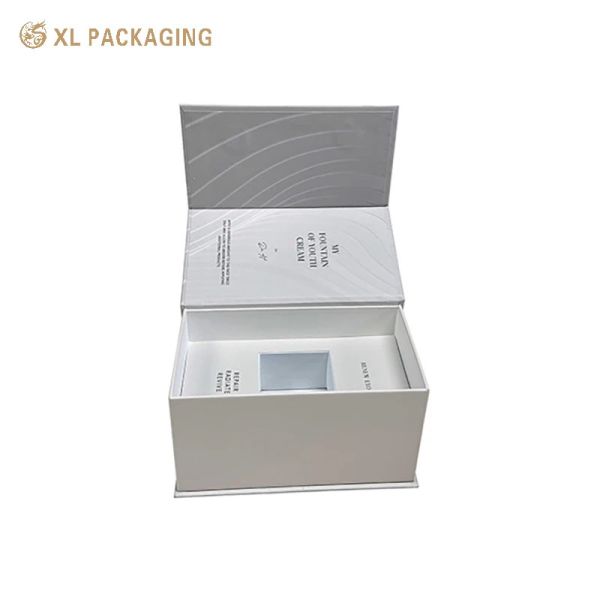 XL Packaging Custom Printed Cosmetic Boxes Cosmetic Kraft Paper Gift Box Black Gold Foil Magnet Cosmetic Box Packaging With EVA Inserts